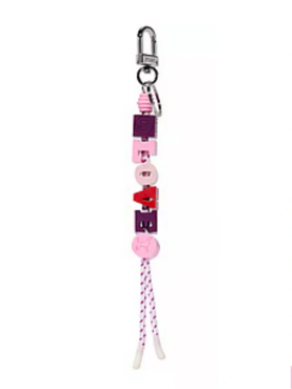 VICTORIA’S SECRET PINK Love Blocks Keychain Bag Charm Pink Lollipop Magenta Rose